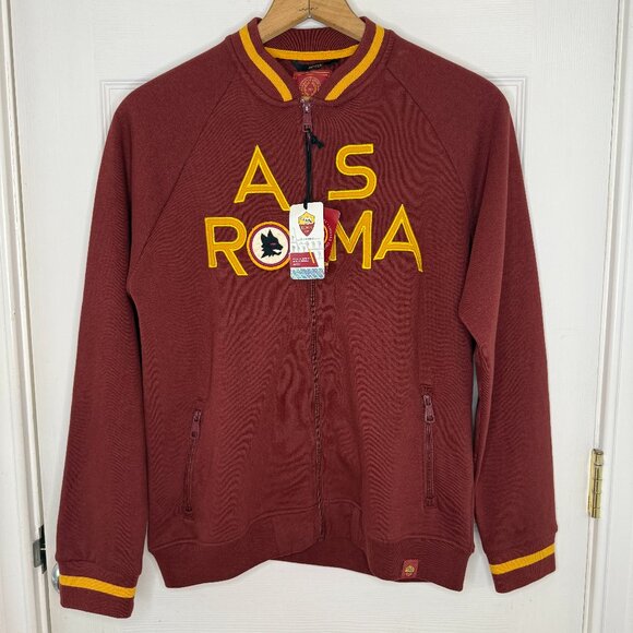 NWT AS Roma Full Zip Felpa Track Jacket Official Product Soccer Italy - Medium